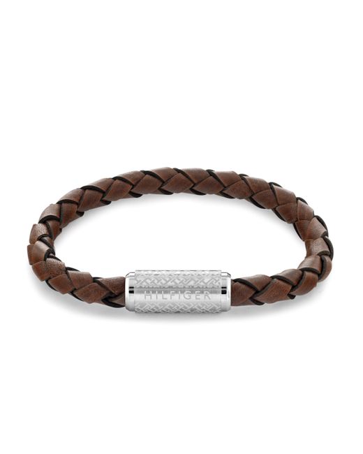Tommy Hilfiger Braided Leather Bracelet