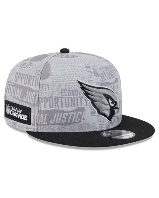 New Era Black Arizona Cardinals 2023 Inspire Change 9FIFTY Snapback Hat