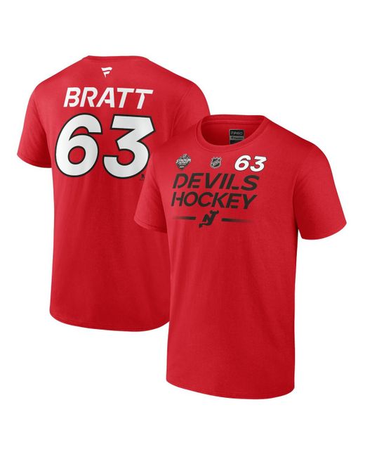 Fanatics Jesper Bratt New Jersey Devils 2024 Nhl Stadium Series Authentic Pro Name and Number T-shirt