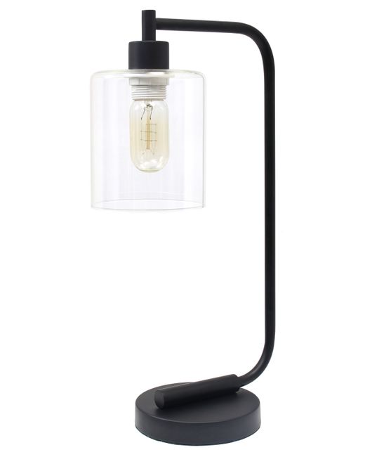 Lalia Home Modern Iron Desk Lamp with Glass Shade