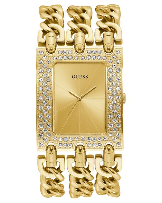 Guess Tone Stainless Steel Chain Bracelet Watch 39x47mm