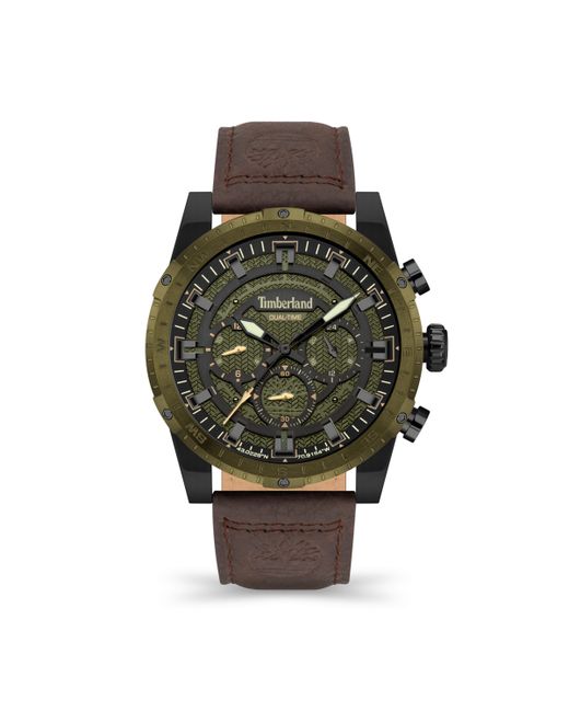 Timberland Fitzwilliam Leather Strap Watch 46mm
