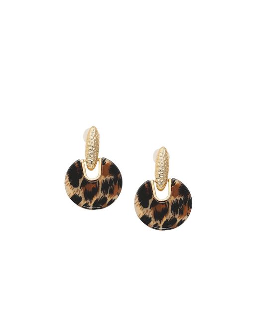 Sohi Textured Circular Drop Earrings