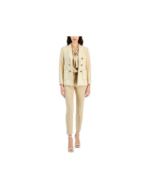 AK Anne Klein Double Breasted Blazer Pull On Straight Leg Ankle Pants