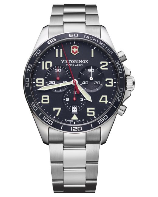 Victorinox Swiss Army Chronograph FieldForce Stainless Steel Bracelet Watch 42mm