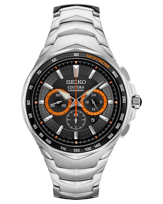Seiko Chronograph Coutura Stainless Steel Bracelet Watch 46mm