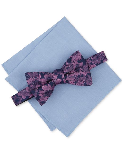 Bar III Malaga Floral Bow Tie Pocket Square Set Created for