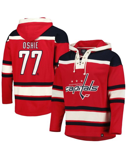 '47 Brand 47 Brand Tj Oshie Washington Capitals Player Lacer Pullover Hoodie