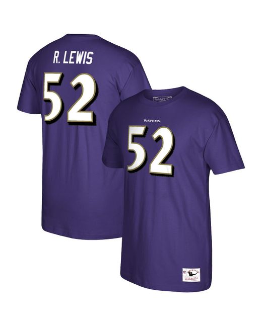 Mitchell & Ness Ray Lewis Baltimore Ravens Retired Player Logo Name and Number T-shirt