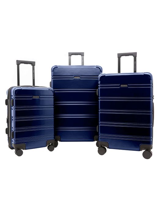 French Connection Conrad Expandable Rolling Hardside Luggage Set 3 Piece