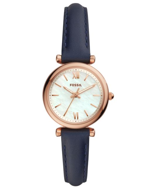 Fossil Carlie Mini Leather Strap Watch 28mm