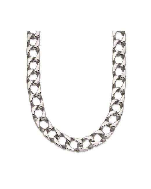 Chisel Polished inch Square Link Necklace