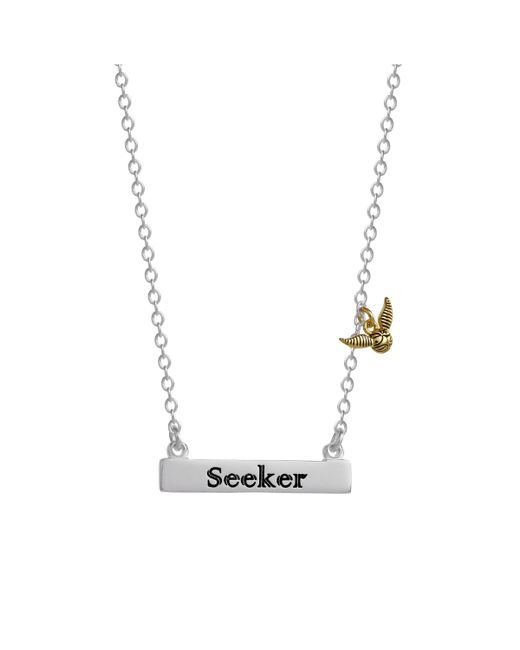 Harry Potter Seeker Bar Necklace with Golden Snitch Accent 16 2