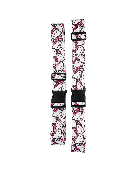 Hello Kitty Sanrio Luggage Strap 2-Piece Set Officially Licensed Adjustable Straps from 30 to 72 pink