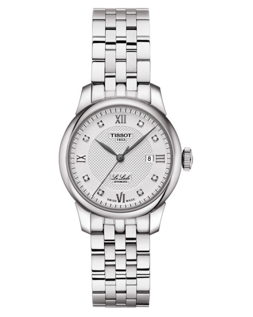 Tissot Swiss Automatic Le Locle Diamond-Accent Stainless Steel Bracelet Watch 29mm