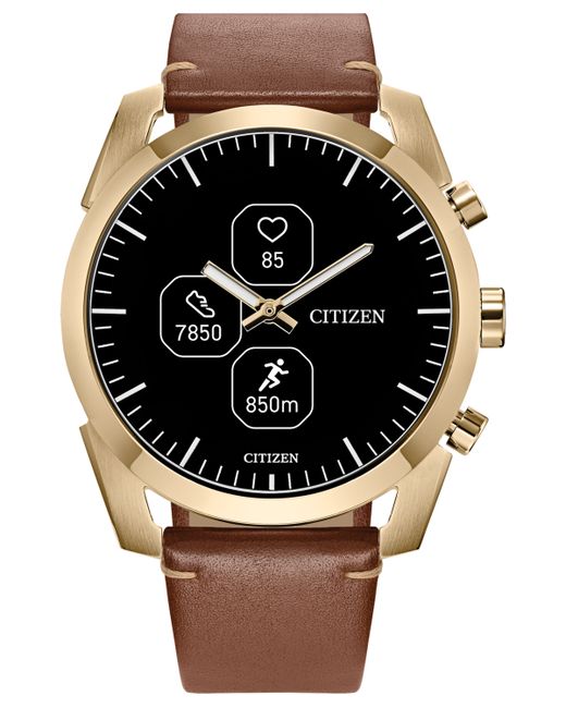 Citizen Cz Smart Hybrid Sport Leather Strap Watch 43mm