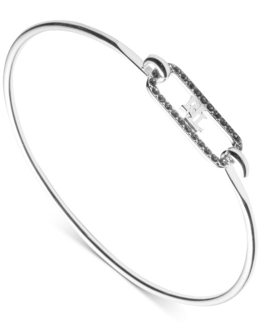 Ralph Lauren Lauren Crystal Pave Logo Link Bangle Bracelet