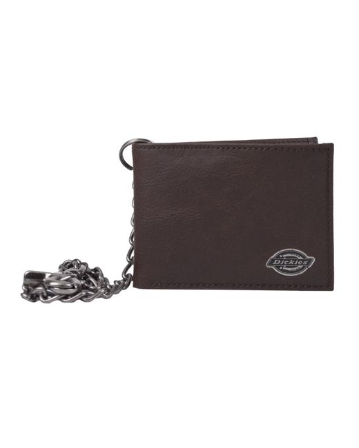 Dickies Security Leather Slimfold Wallet with Chain