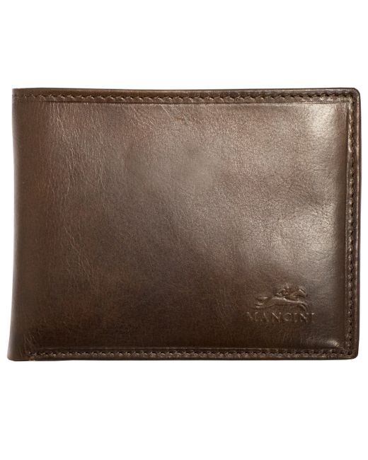 Mancini Boulder Collection Rfid Secure Wallet with Removable Passcase and Coin Pocket