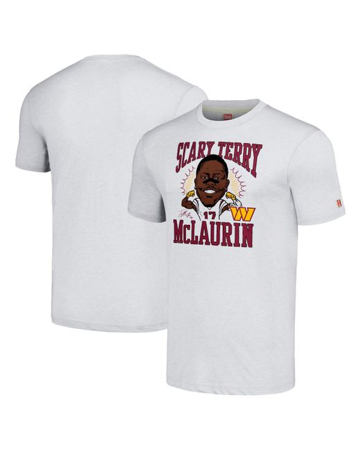 Homage Terry McLaurin Heathered Washington Commanders Caricature Player Tri-Blend T-shirt