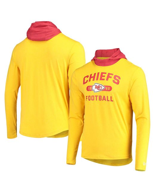 New Era Red Kansas City Chiefs Active Block Hoodie Long Sleeve T-shirt