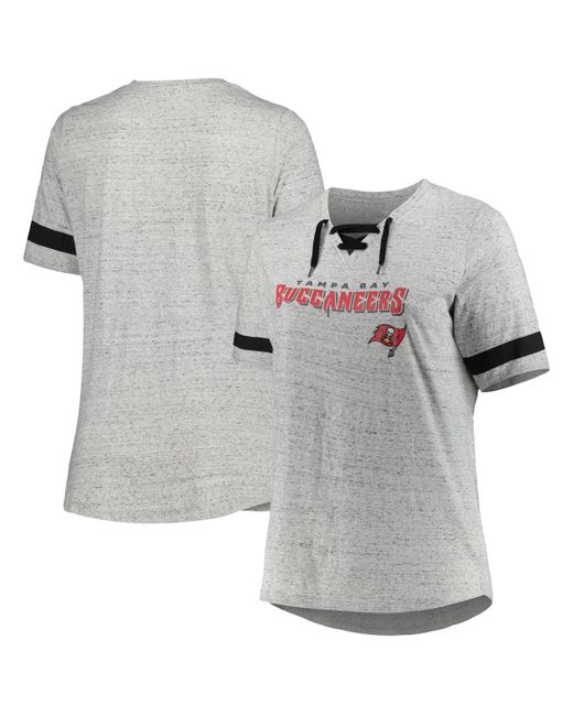 Fanatics Tampa Bay Buccaneers Plus Lace-Up V-Neck T-shirt