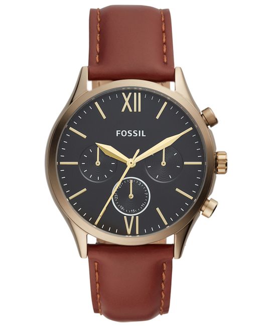 Fossil Fenmore Multifunction Leather Watch 44mm
