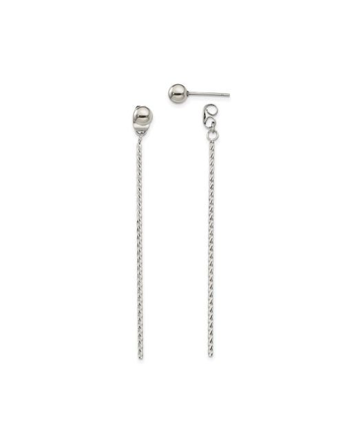 Chisel Polished Bar Front and Back Dangle Earrings