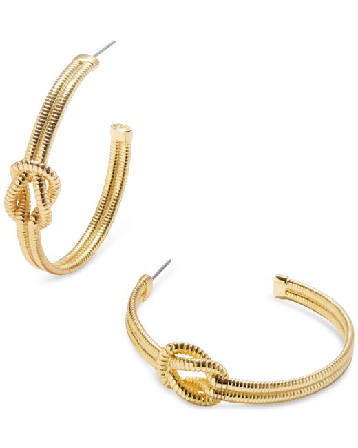 Kendra Scott 14k Plated Medium Knotted Snake Chain C-Hoop Earrings 1.61