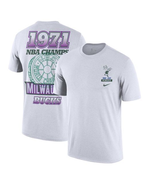 Nike Milwaukee Bucks 2021/22 City Edition Courtside Heavyweight Moments Story T-shirt