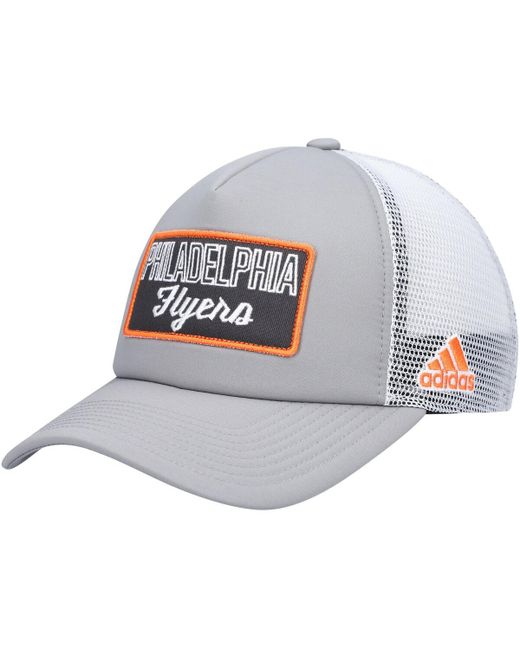 Adidas White Philadelphia Flyers Locker Room Foam Trucker Snapback Hat