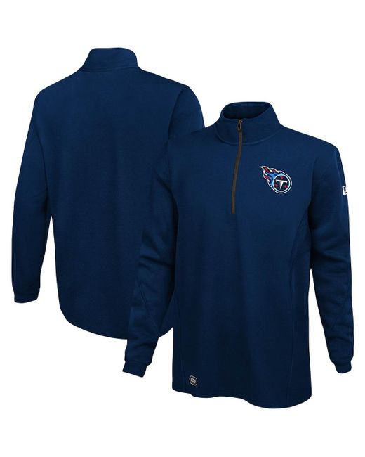 New Era Tennessee Titans Combine Authentic Overcome Quarter-Zip Sweatshirt