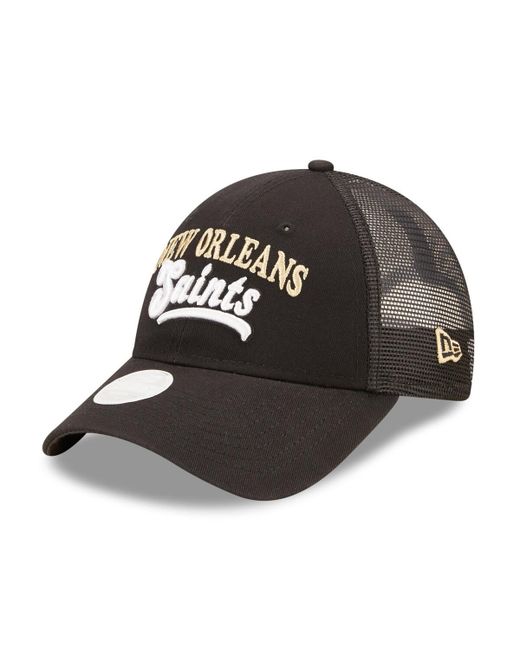 New Era New Orleans Saints Team Trucker 9FORTY Snapback Hat