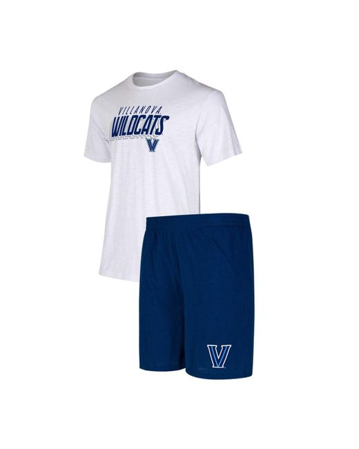 Concepts Sport White Villanova Wildcats Downfield T-shirt and Shorts Set