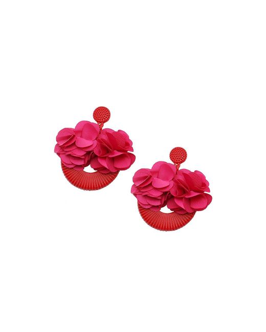 Sohi Circular Flora Drop Earrings
