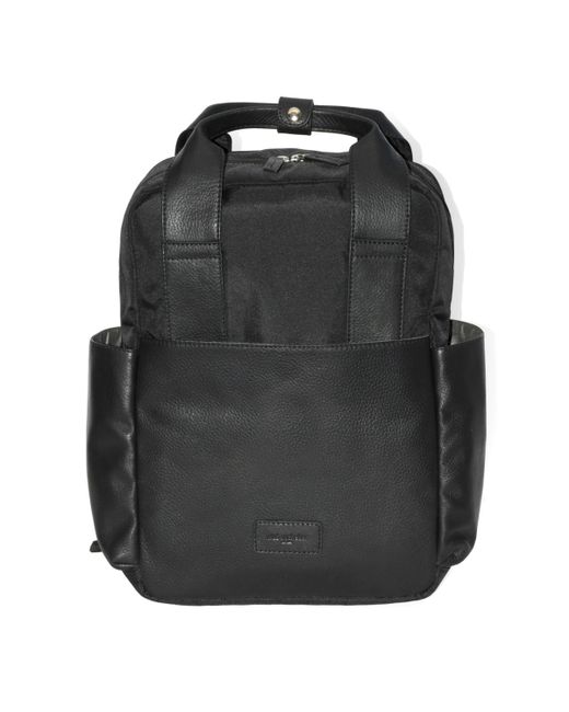 Club Rochelier Leather Backpack with Double Handles and Multi Pockets