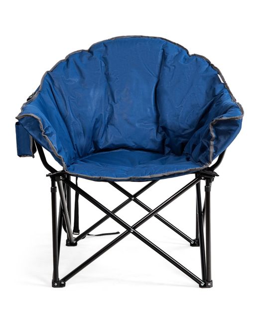 Costway Folding Camping Moon Padded Chair with Carry Bag