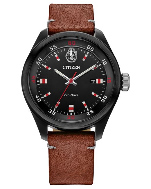 Citizen Eco-Drive Star Wars Chewbacca Leather Strap Watch 43mm