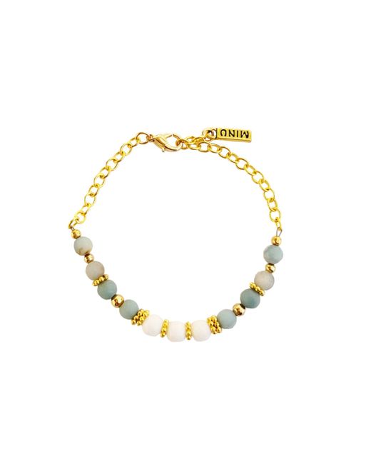 MINU Jewels Nurelle Ain Bracelet with Amazonite and White Jade Beads