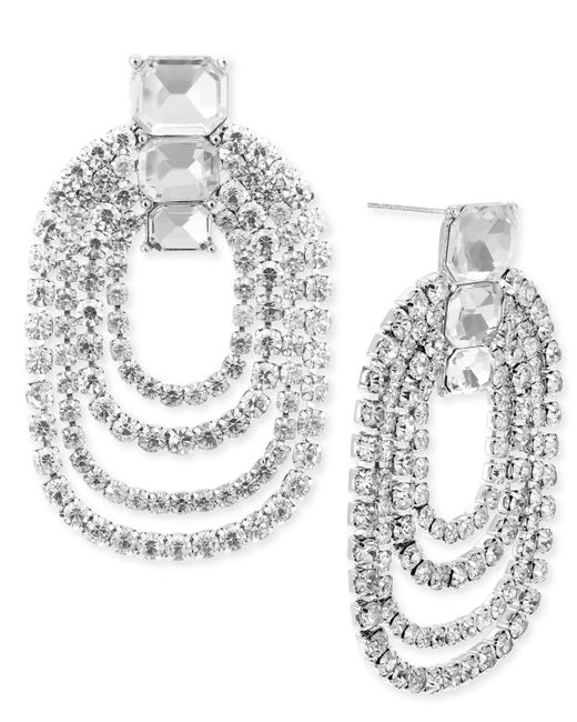 I.N.C. International Concepts Crystal Multi-Row Drop Earrings Created for
