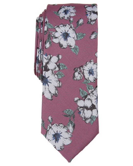 Bar III Sondley Skinny Floral Tie Created for