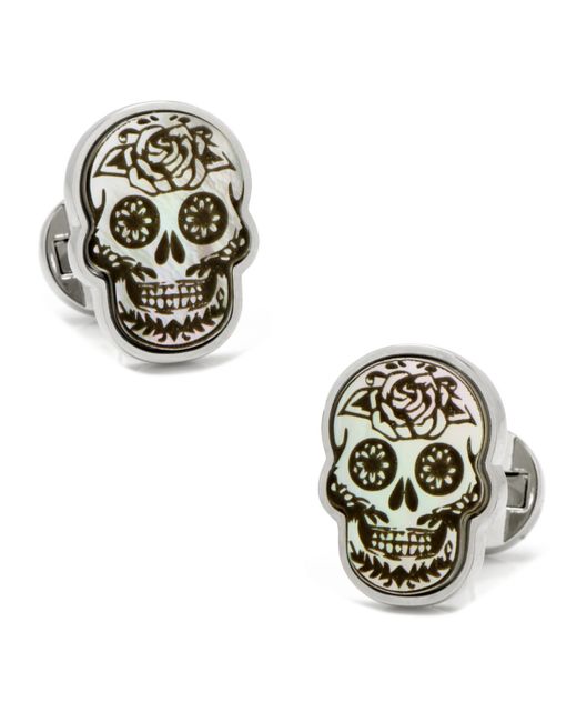 Cufflinks, Inc. Day of the Dead Skull Mother Pearl