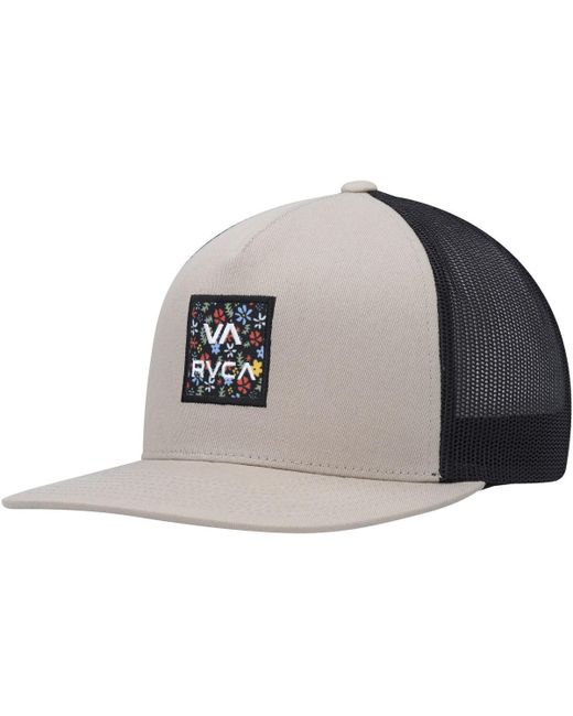 Rvca Va All The Way Print Trucker Snapback Hat