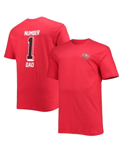 Fanatics Tampa Bay Buccaneers Big and Tall 1 Dad 2-Hit T-shirt