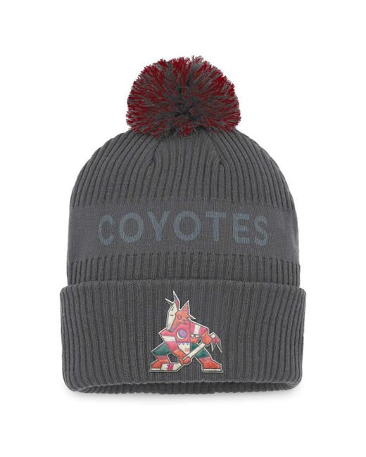 Fanatics Arizona Coyotes Authentic Pro Home Ice Cuffed Knit Hat with Pom