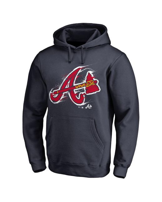 Fanatics Atlanta Braves Splatter Logo Pullover Hoodie