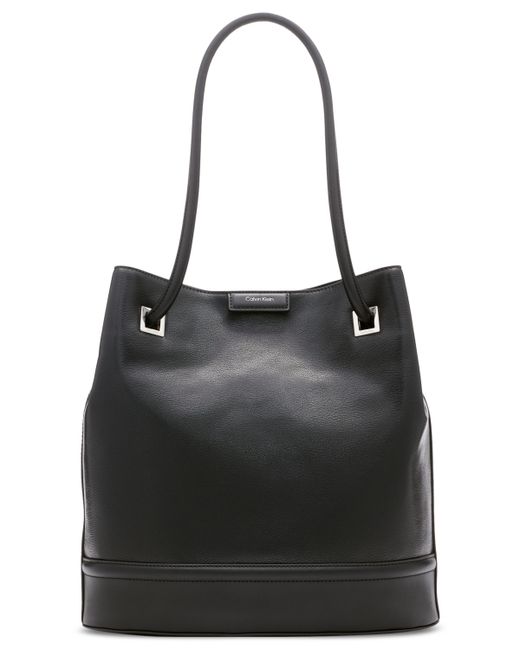 Calvin Klein Ash Tote with Magnetic Snap silver