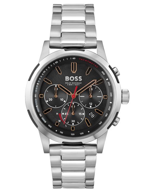 Boss Solgrade Solar Quartz Chronograph Stainless Steel Watch 44mm