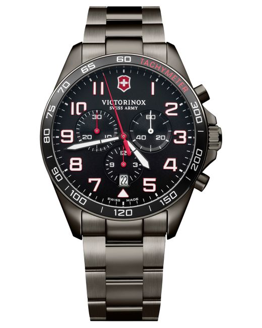 Victorinox Chronograph Fieldforce Sport Pvd Stainless Steel Bracelet Watch 42mm