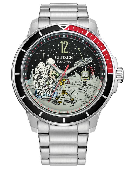 Citizen Eco-Drive Mickey Mouse Astronaut Stainless Steel Bracelet Watch 42mm